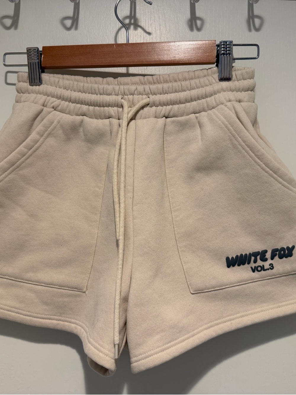 White Fox Cream Women's Drawstring Shorts